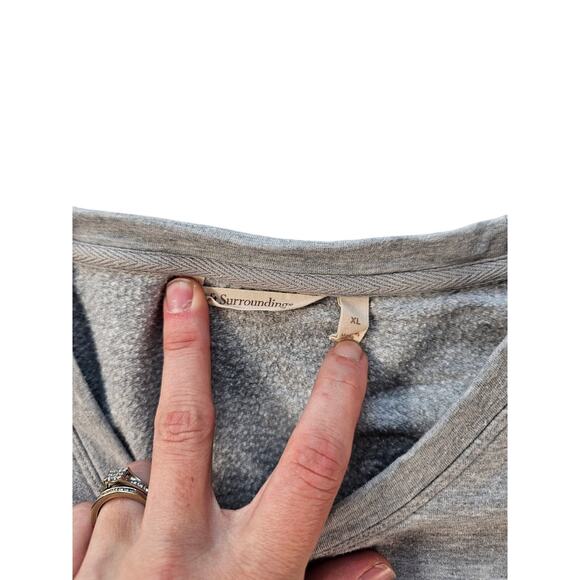 Soft surroundings XL women's asymmetrical hem sweater tunic fleece lined warm ^ - Picture 4 of 8